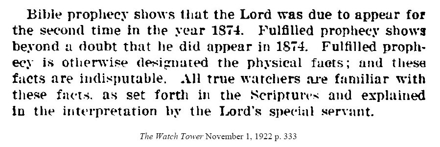 1922 watchtower regarding 1874 página 333