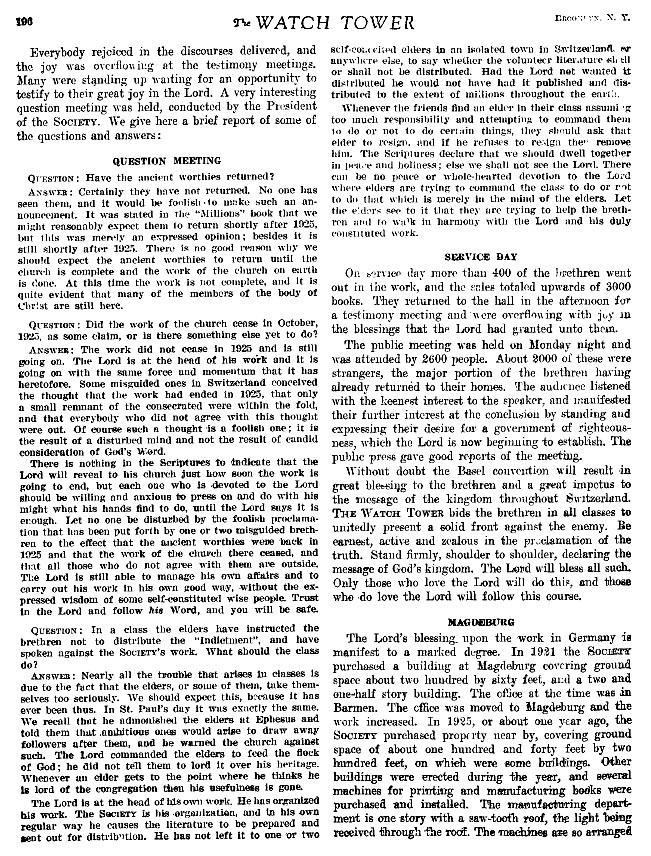 Watchtower 1926 page 196 1925